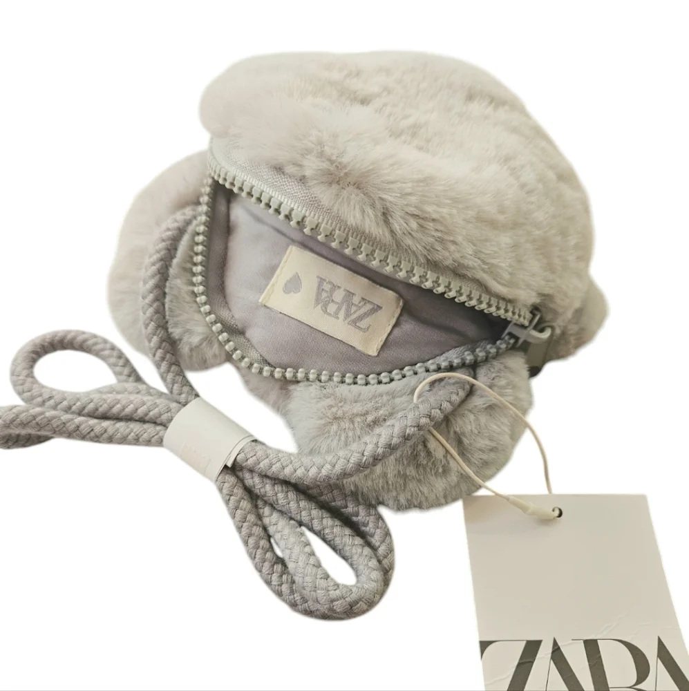 Zara Plush Mouse Crossbody Bag